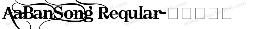 AaBanSong Reqular字体转换